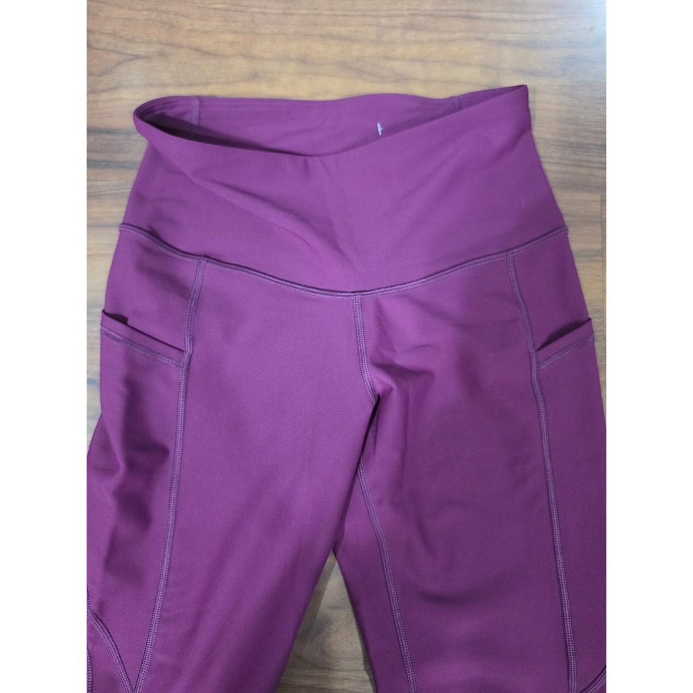 Excellent Old Navy Powersoft Leggings S Purple High-Rise Go-Dry Mesh Pocket - Picture 3 of 5